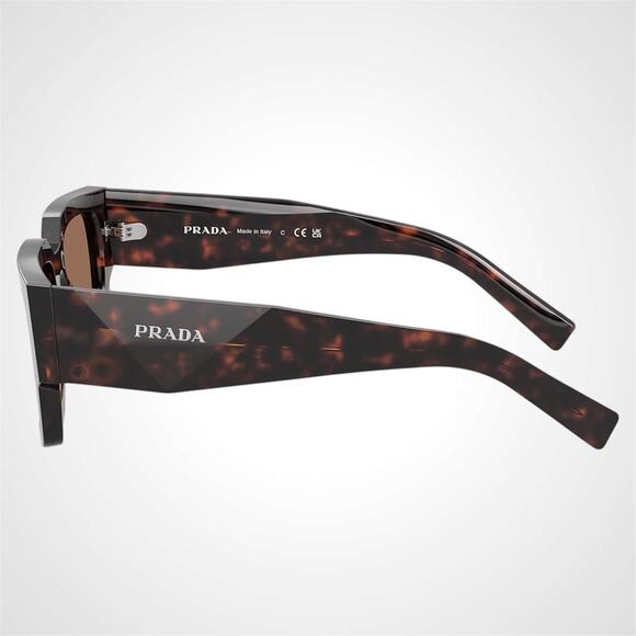 New PRADA Sunglasses PRB17S 17N06B Brown Root Tortoise Rectangle Square Mens - Picture 3 of 6